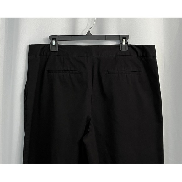 MARIO SERRANI Womens Black‎ Cropped Capri Pants Size 16 Cotton Blend - Picture 4 of 11